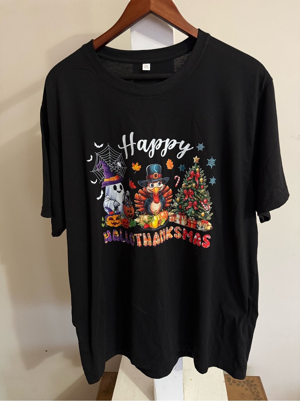 New Happy HalloThanksMas Tee Shirt